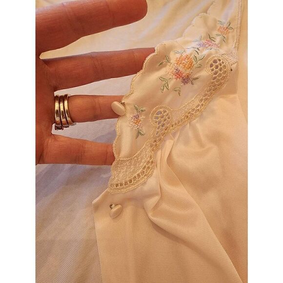 Vintage Lorraine nightgown and robe size small peach pink Rev2 Chemise - Picture 13 of 15